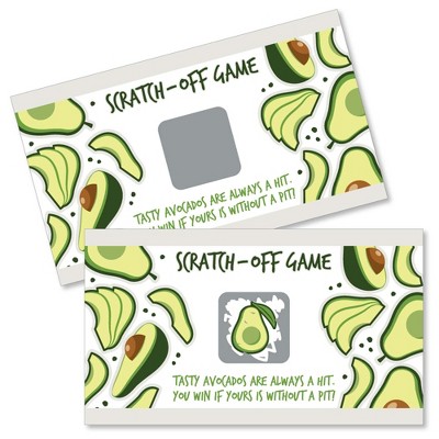 Big Dot of Happiness Hello Avocado - Fiesta Party Game Scratch Off Cards - 22 Count