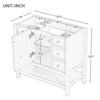 SEVOBAL Bathroom Vanities 36 Inch Bathroom Vanity Base with Cabinet and 3 Drawers for Bathroom, Blue, 35.5"*18"*32.9" - 4 of 4
