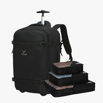 Hynes Eagle GlidePath 42L Rolling Backpack x PackPal Cube Set-Black