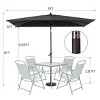 Crestlive Products 9 x 5 FT Patio Outdoor Umbrella  Rectangular Tilting Parasol Waterproof - 3 of 4
