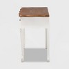 Sophie Small 3 Drawer Console Table: Carved Detail, Brass Knobs - Baxton Studio - 4 of 4