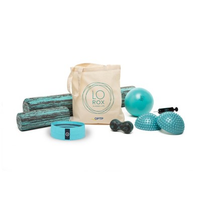OPTP LO ROX Aligned Life Set – From Lauren Roxburgh - Set Includes: Foam Roller, Travel-Size Foam Roller, Body Sphere, Domes and Mini Infinity Roll