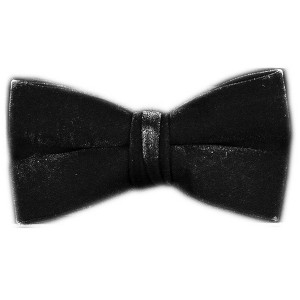 Men's Velvet Pre-tied Adjustable Length Banded Bow Tie - 1 of 4