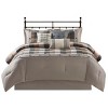 NicBex 7 Pcs Herringbone Comforter Set Cabin Farmhouse Bedding Set, Bedding Comforter Sets with Throw Pillows, Machine Washable - 3 of 4