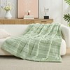 Amelie Home Striped Faux Fur Throw Blanket for Sofa, Bed, or Chair - 4 of 4
