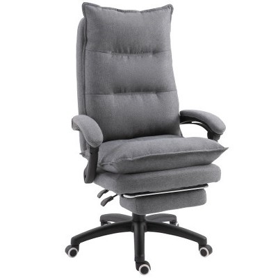 SYFERLORY Vinsetto 360° Swivel Executive Home Office Chair Adjustable Height Linen Style Fabric , Grey