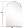Wooakway Arch Metal Bathroom/Vanity Mirror Decorative Wall Mirror for Living Room Bathroom Bedroom Entryway Black/Gold/Silver - 3 of 4