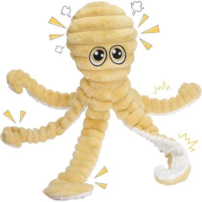 ZippyPaws 27” Extra Large Plush Octopus Dog Toy, Crinkle Squeaky Chew Toy for Large Breeds, Green