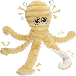 ZippyPaws 27” Extra Large Plush Octopus Dog Toy, Crinkle Squeaky Chew Toy for Large Breeds, Green - 1 of 4
