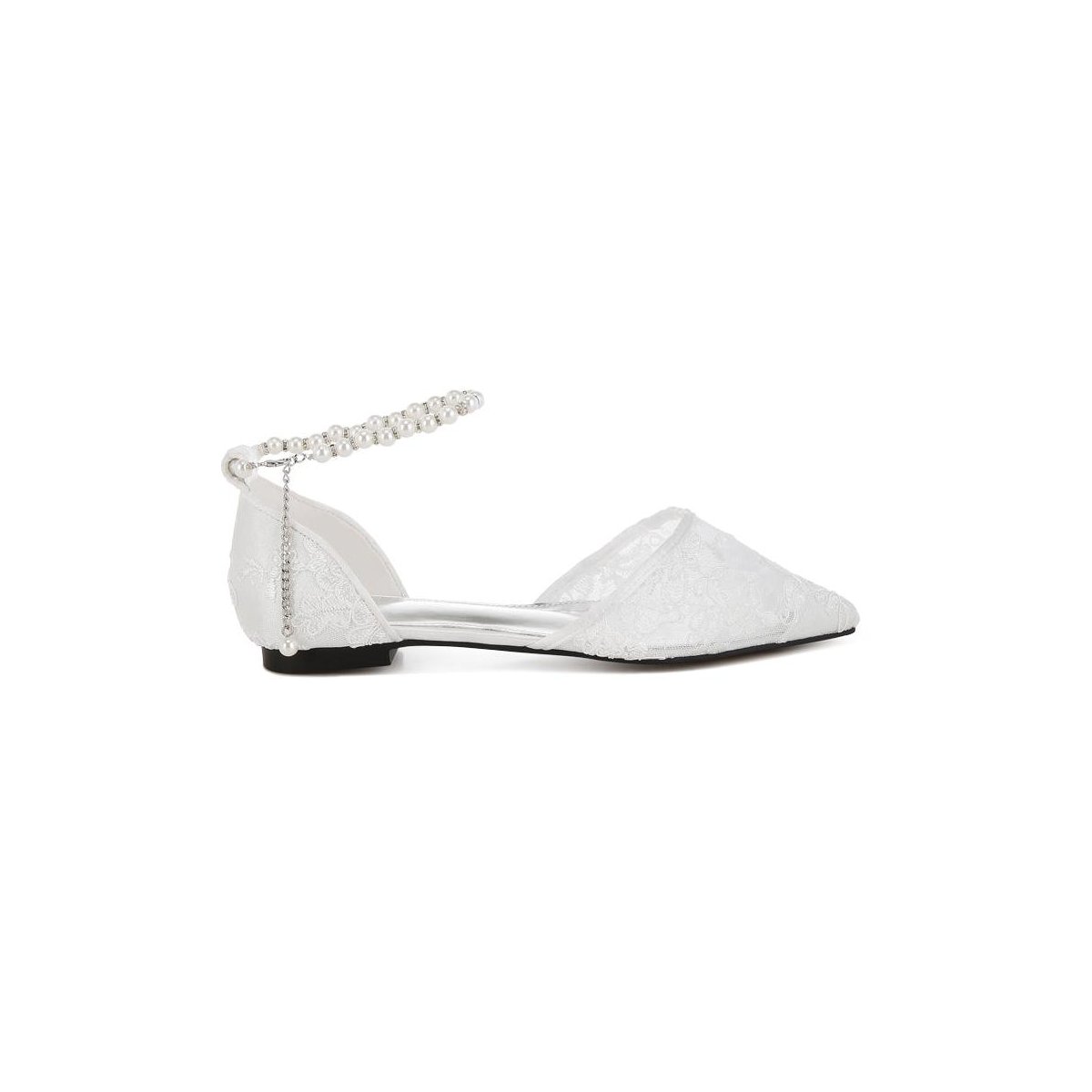 Женские сандалии Rag & Co Womens Shrami Pearl & Rhinestone Strap Flat Sandals 6 — фото 2
