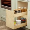 13.5” W x 18.5”H 2-Tier  Adjustable Pull Out Cabinet Organizer with Soft Close Wood Spice Rack for Narrow Cabinet - 4 of 4