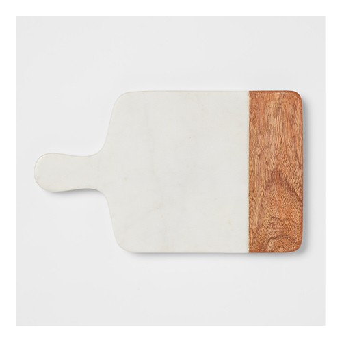 10" x 6" Marble and Wood Serving Board - Threshold™