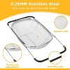 Kitchen Accessories Over the Sink Colander Strainer Basket，Stainless Steel Colander with Expandable Rubber Grip Sink Drainer - 2 of 4