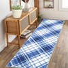 Washable Modern Striped Rug Non Slip Low Pile Rug Soft Throw Floor Cover Foldable Indoor Carpet for Living Room Bedroom Nursery - 3 of 4