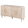 VYNXARIA 59inch Farmhouse Curved Vintage Storage Sideboard with Large Wooden Handles,Vertical Wood Grain Carving and Adjustable Shelves - 2 of 4