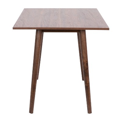 Hatfield 48" Dark Walnut Mid-Century Modern Engineered Wood Dining Table
