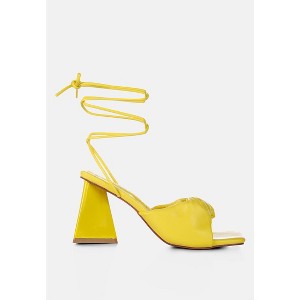 Primavera Ruched Triangular Heel Lace Up Sandal - 1 of 4