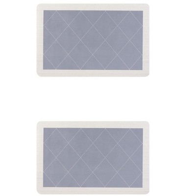 Unique Bargains Kitchen Non-Slip Waterproof Cushioned Anti-Fatigue Geometry Floor Mats