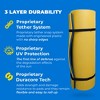 Aqua Lily Pad Floating Mat with Duracore, Foam Lake Pool Water Float with 3 Layer Construction for Outdoor Swimming, 6’ x 12’, Yellow/Blue - 3 of 4