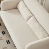 MAYEERTY Modern Lamb Fabric Loveseat Sofa Solid Wood Frame Toss Pillow Included - 4 of 4