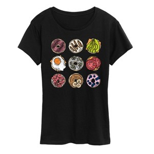 Women's - Instant Message - Bagel Grid Short Sleeve Graphic T-Shirt - 1 of 4