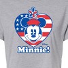 Women's - Disney - Minnie Flag Heart Cropped Graphic T-Shirt - 2 of 4