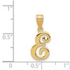 Black Bow Jewelry 14k Yellow Gold, Mimi Collection, Small Script Initial E Pendant - 4 of 4