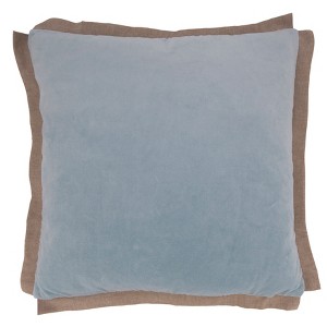 Saro Lifestyle Velvet Flange Throw Pillow With Down Filling - 1 of 3