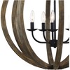 Generation Lighting Allier 26" Weathered Oak Wood Orb Pendant Light - 3 of 4