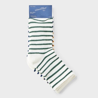 Women's Striped Cushioned 3pk Mid Crew Socks - Universal Thread' 4-10 - image 2