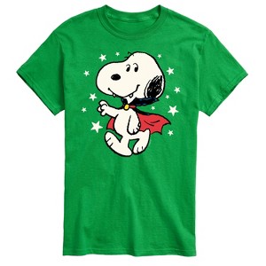 Men's - Peanuts - Snoopy Vampire Stars Glow In The Dark Short Sleeve Graphic T-Shirt - 1 of 4