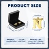 Unique Bargains Men Weddings Gift Classic Alphabet Cuff Links with Box 2 Pcs - 2 of 3
