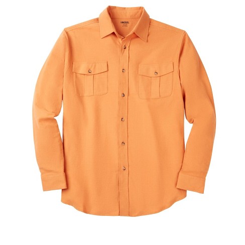 Kingsize Men's Big & Tall Signature Solid Flannel Shirt - 6xl, Chamois ...