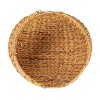 Household Essentials Water Hyacinth Handwoven Flower Basket Set Natural Set of 2: Round Decorative Baskets, 16.5" x 16" x 10.5" - 4 of 4