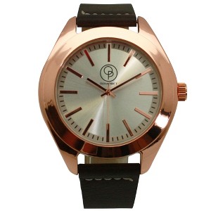 Olivia Pratt Minimalist Faux Leather Band Men Watch - 1 of 4