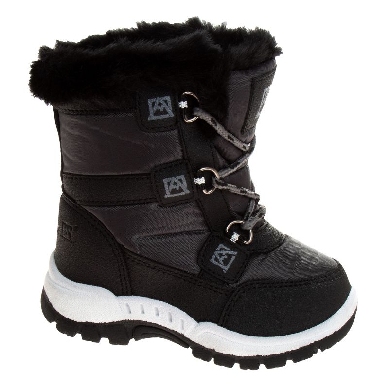 Avalanche Unisex Boys Girls Slip Resistant Faux Fur Lined Winter Snow Boots (Little Kid), 2 of 8