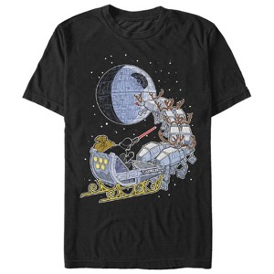 Men's Star Wars Christmas Darth Vader Santa's Sleigh T-Shirt - 1 of 4