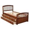 Okak Twin Platform Bed Frame with 6 Drawers Storage Bedroom Furniture Solid Wood Slats No Box Spring Needed Easy Assembly - 3 of 4