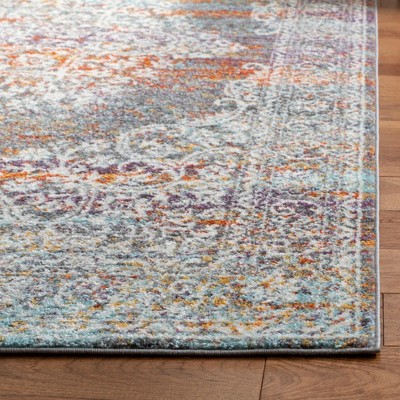 Metro-Mod 59" Light Grey Rectangular Synthetic Area Rug
