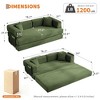 78.7 Inch Convertible Floor Sofa Bed, Corduroy Folding Sleeper Sofa with Pillow | Modular Lounge Couch for Living Room, Bedroom & Apartment - 3 of 4