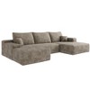 107"Cloud Sectional Sofa with 1 Ottoman,Modern Minimalist Upholstered Couches,Comfort U Shaped Sofa,Camel (Plush Corduroy Fabric) - 4 of 4