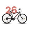 YONWAY 24 Inch Carbon Steel Frame Mountain Bike, Front Suspension Sport Bicycle, 21-Speed Dual V-Brake for City Commuters and Short Trip - 2 of 4