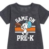 - Peanuts - Game On Pre-K Graphic Short Sleeve Fleece Dress - 2 of 4