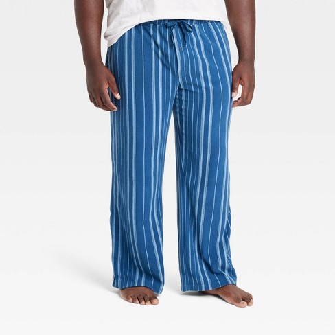 Men's Big & Tall Striped Microfleece Pajama Pants - Goodfellow