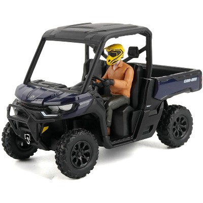 Can-Am Defender XT HD9 Navy Blue and Black with Driver Figure 1/32 Diecast Model by BRP Models