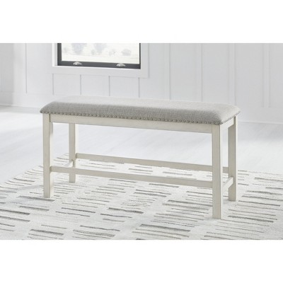 Signature Design by Ashley Robbinsdale 49" Counter Height Dining Bench, Antique White