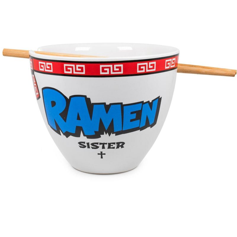 BOOM Bowl Bop Ramen Sister Nun Dinner Set | 16-Ounce Ramen Bowl, Chopsticks, 2 of 7