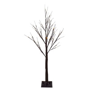 Northlight 4' LED Lighted Christmas Brown Birch Twig Tree Outdoor Decoration - Warm White LIghts - 1 of 4