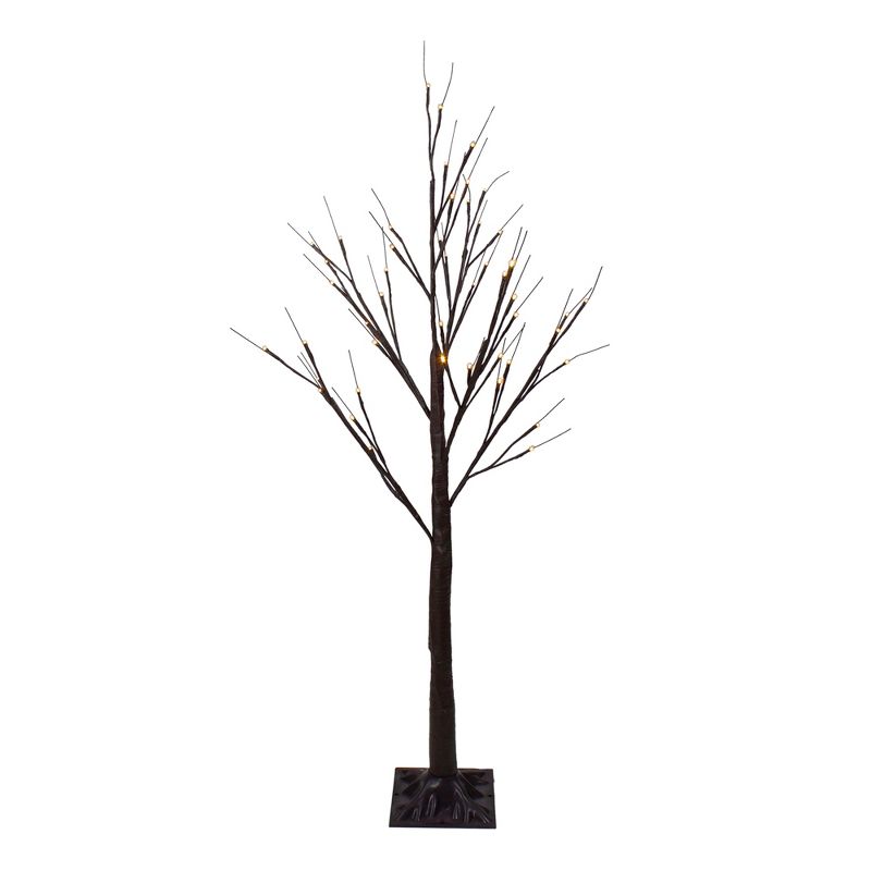 Northlight 4' LED Lighted Christmas Brown Birch Twig Tree Outdoor Decoration - Warm White LIghts, 1 of 7