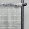 Versailles Waffle Fabric Blackout Energy Efficient Privacy Curtain Panel for Windows 48" x 72" White - 3 of 4